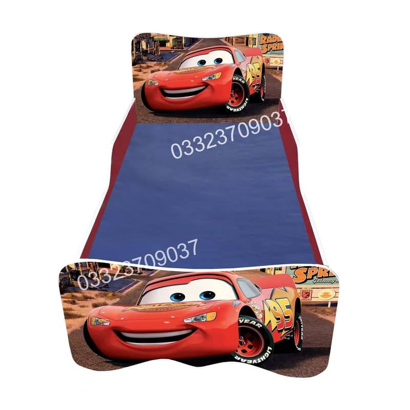 Wooden Bed for Kids in Different Design and Cartoons Themes 11