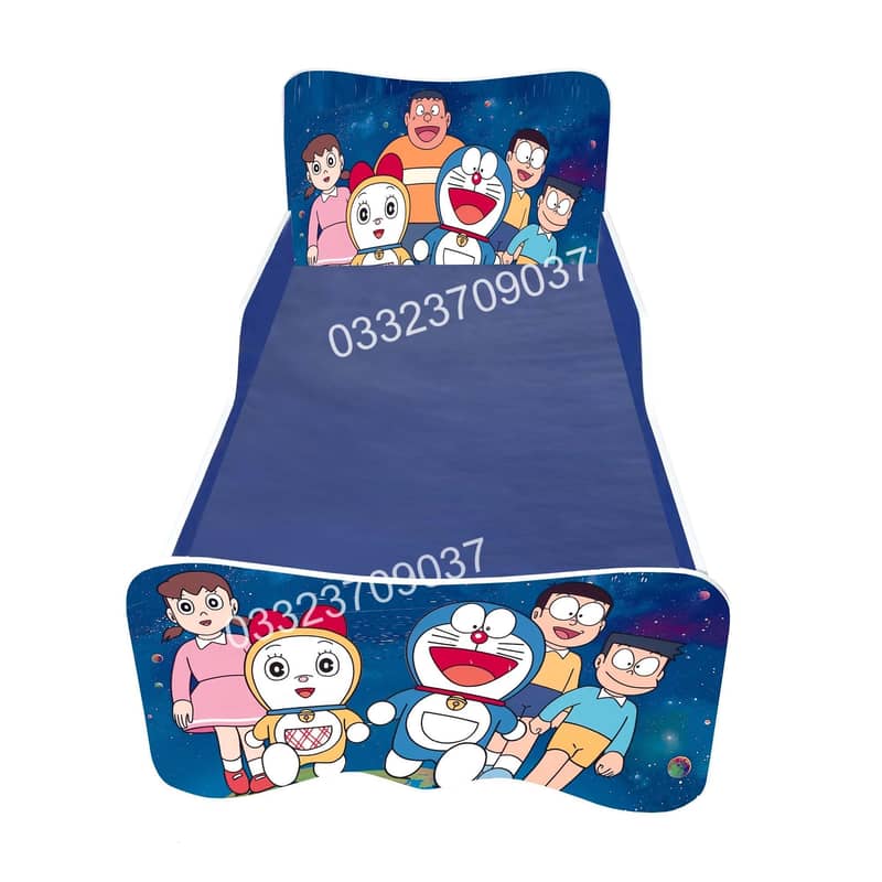 Wooden Bed for Kids in Different Design and Cartoons Themes 13