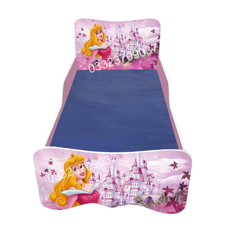 Wooden Bed for Kids in Different Design and Cartoons Themes 17