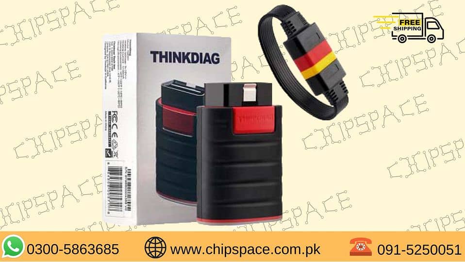 Thinkdiag Full System OBD2 Diagnostic Scanner + Extension Cable with 2 0