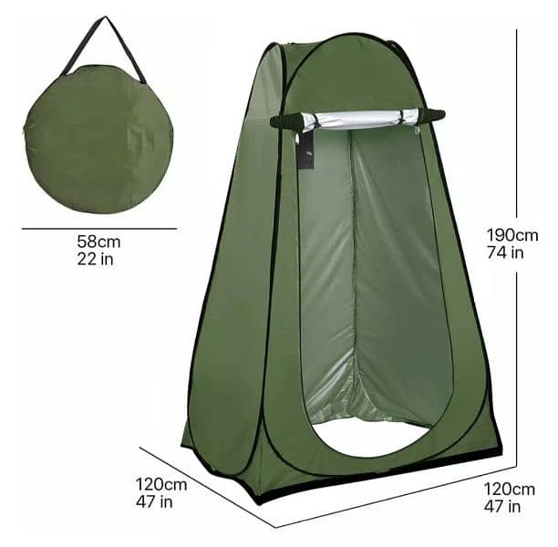 Double layer Water Proof Camp,Changing Room Tent,Chair,Hiking Stick, 8