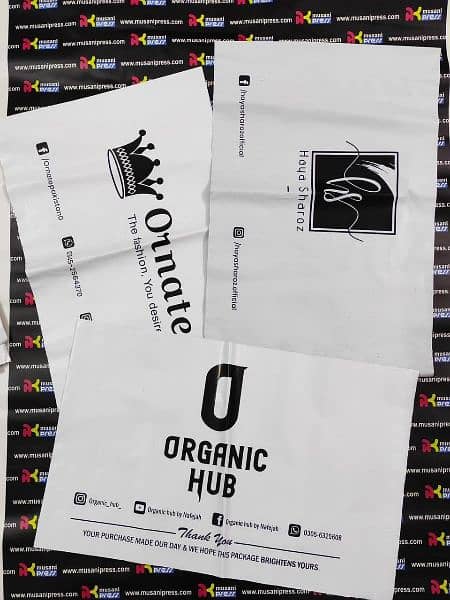 Courier Flyers, Labels, Tags, Bop Bags, Brown  Bags, Card Bags, Ribbon 1