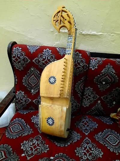 Rabab with bag and accessories (rubab, rebab)