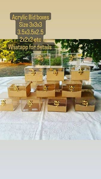 Acrylic Wedding Bid box, Gift Box ( 03021466006) whatsapp for details 4