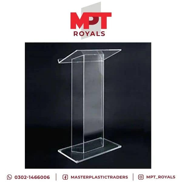 Acrylic Speech Dice/Acrylic Rostrum For hotels(03021466006) 2