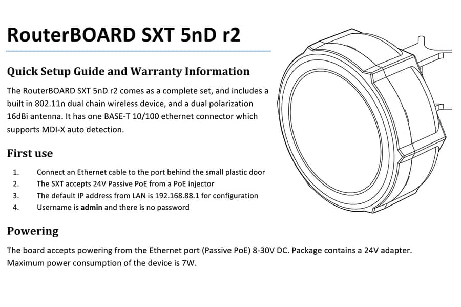 Mikrotik SXT Lite5 - RBSXT 5nDr2 | 16dBi Antenna CPE/PTP/PtMP,Litebeam 3