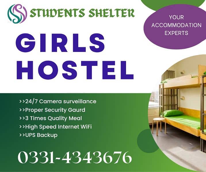 New Girls Hostel I-8 at walking distance to Numl, Shifa ,Szabist& Iqra 0