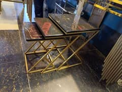 Nesting Table Side Table Gold Table Coffee Table Brass Table 0