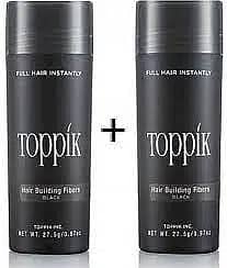 Pack of 2 Bottles Toppik Hair Fiber 27.5 grams - Dark Brown