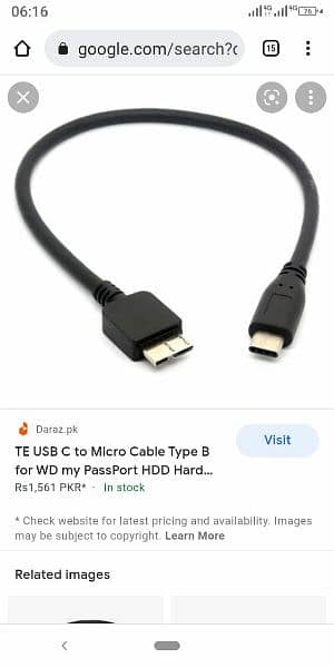 Type C To External Hard Drive Cable 3.1 Gen 2 2