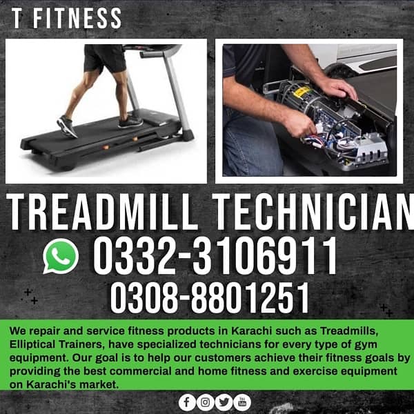 Treadmill repairing services technician are available 0