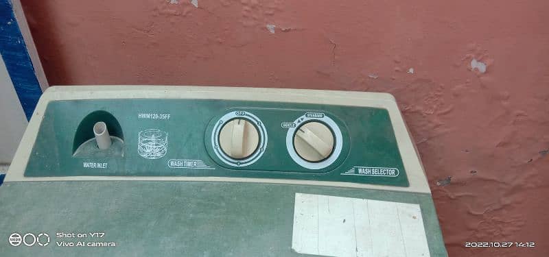 Haier washing machine plastic body in good working condition. 1