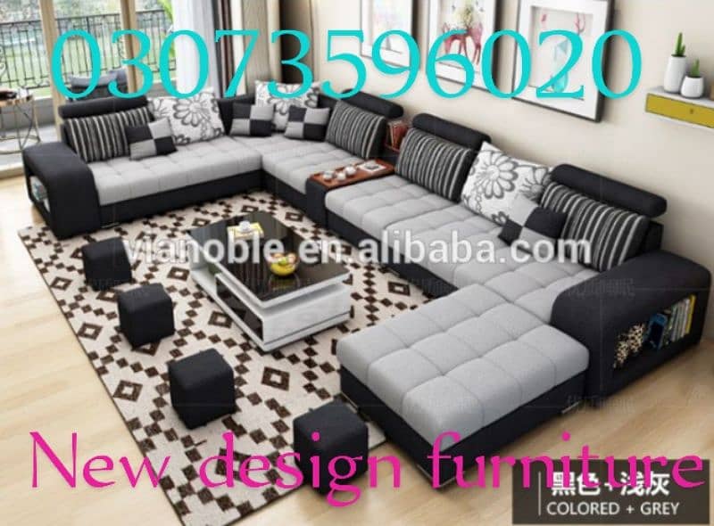 new TV lonch u shape sofa set 5