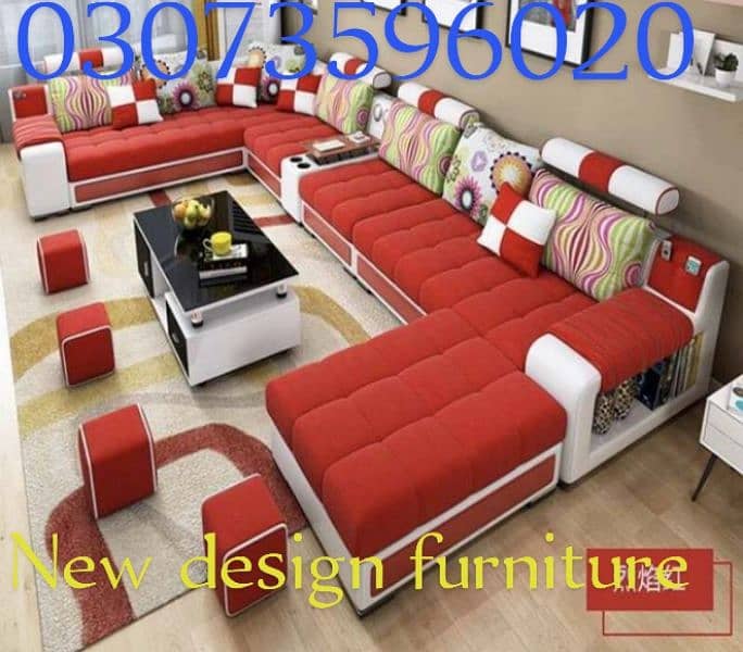 new TV lonch u shape sofa set 7