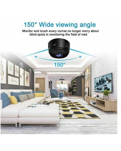 Wifi HD CCTV Camera Magnet Cam Rechargeable Online View 2