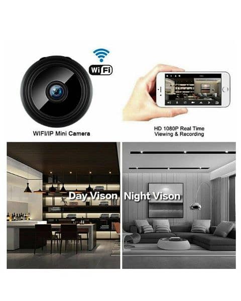 Wifi HD CCTV Camera Magnet Cam Rechargeable Online View 4