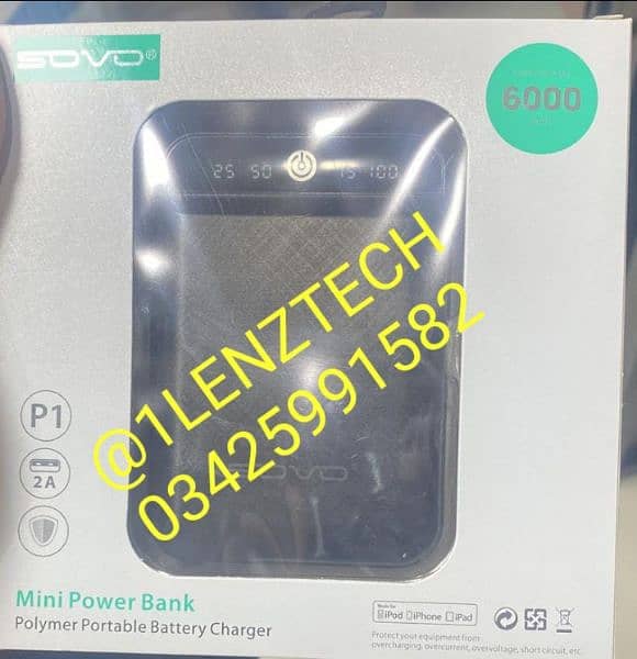 SOVO P1 6000mAh Power Bank 0