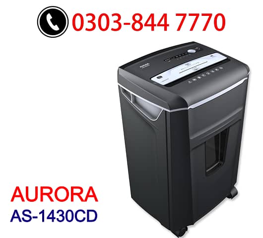 Aurora Paper Shredder AS1430CD Shrader, office equipment,  Shreder 1