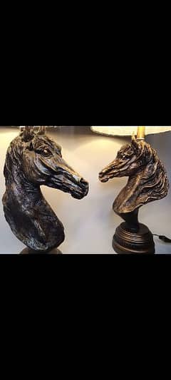 Trophy horse lamp and sculpture
