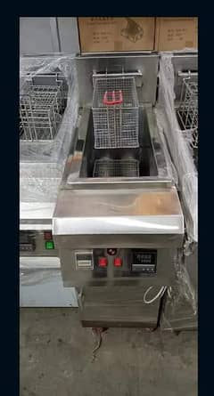 2 tube Deep fryer 16 liter  shawarma and burger Counter steel