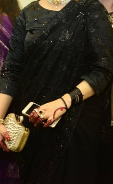 black net sari silk blouse