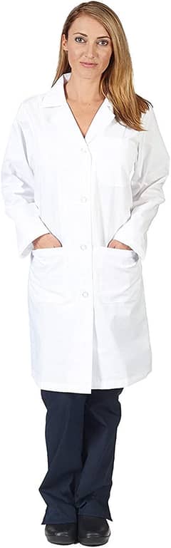 High-Quality Lab Coat with name printed - KT and toptex wrinkle free