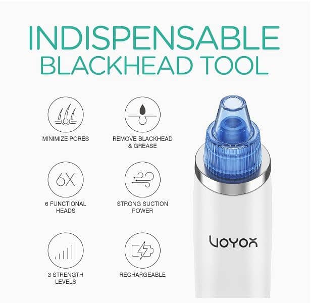 VOYOR Blackhead Remover Pore Vacuum, Acne White Heads Removal BR410 8