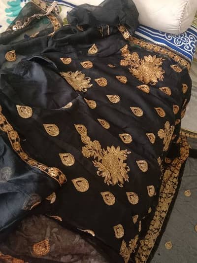 new havy embroided shefon 3piece suit