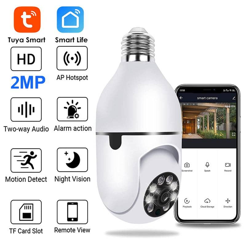 Mini PTZ full HD Camera with Bulb E27 Socket 4