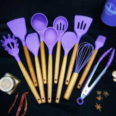 12 Pcs Silicone Cooking Utensils Kitchen Utensil Set