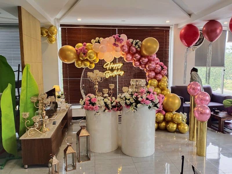 Balloons, Theme & Birthday Decor,catering,stage, Sound System, Lights 5