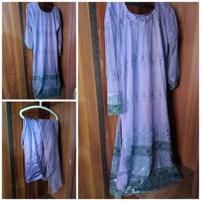 3 Piece Bridal Dress (Violet)