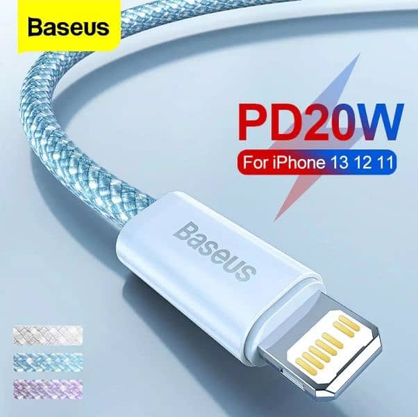 Baseus 20W and KUULAA 30W PD USB C Cable 2Meters Charging USB C for iP 0