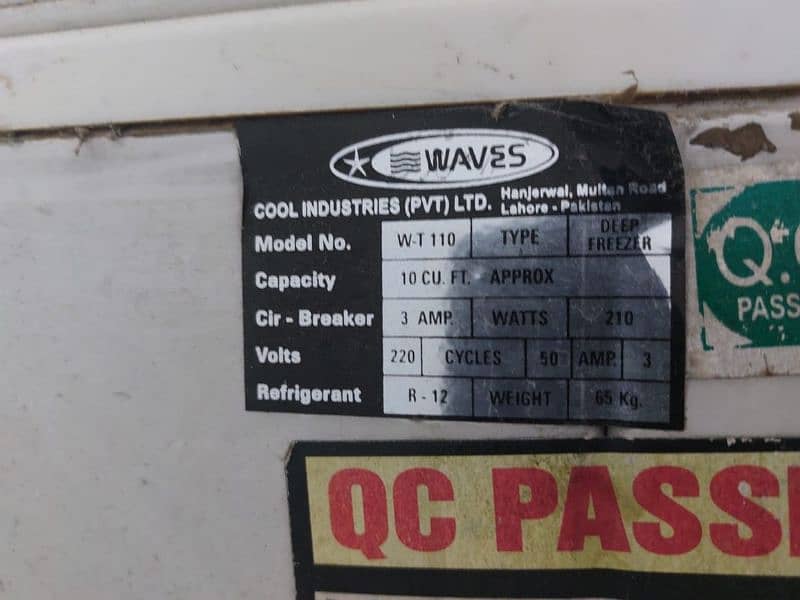 Waves Deep Freezer 10CFt (Selling due to less space) 4