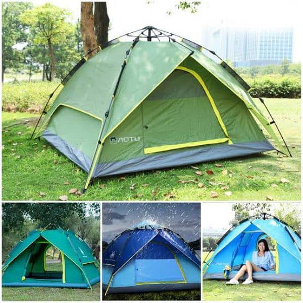 Double Layer hight Quality Camping Tent with Carry Bag (Imported) 0