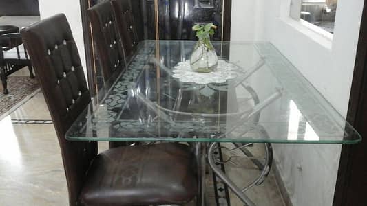 glass dining table 6 seater olx