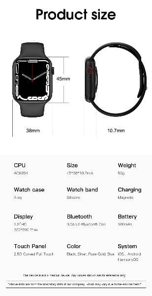 Blulory Smart Watch 7, Box Packed. 3
