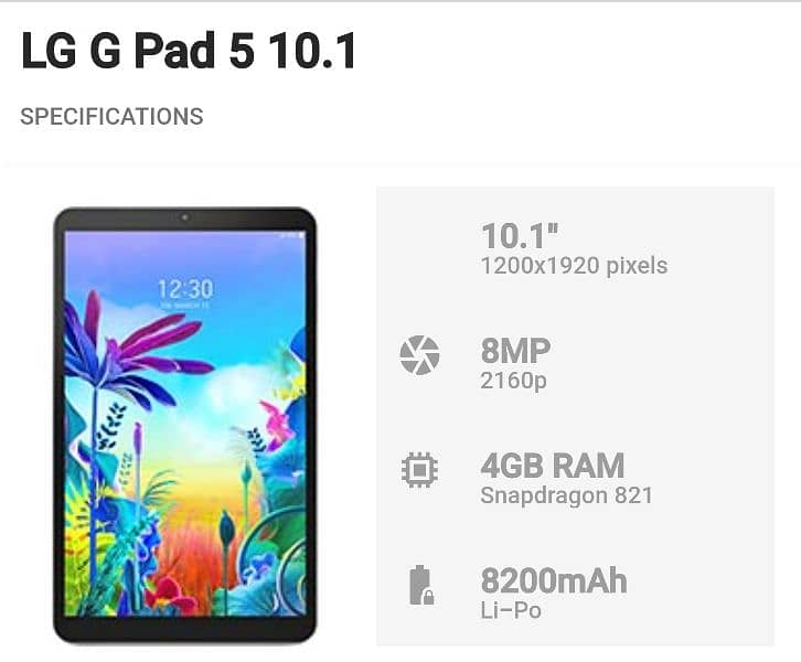 LG gpad 5 0