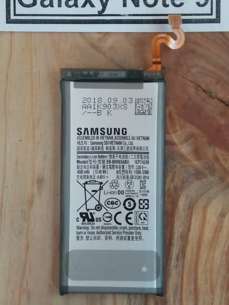 Samsung Galaxy Note 9 Battery Original Replacement Capacity 4000 mAh 1