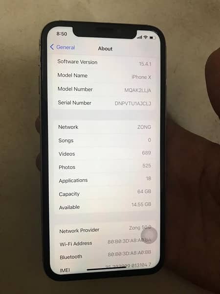 iPhone x pta approved 64 gb 2