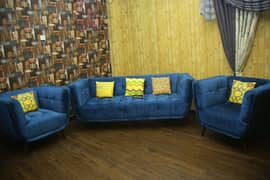 five seater tufted Box sofa 12 years guarantee foam delivery available