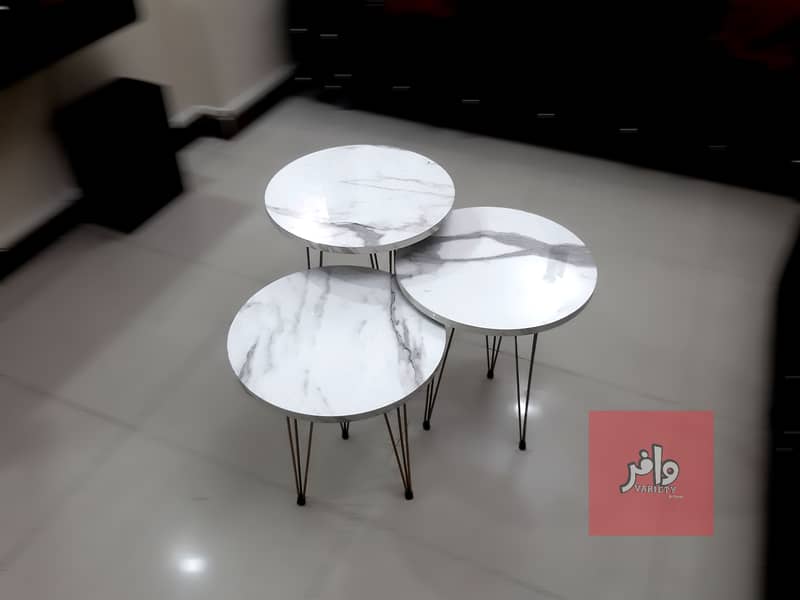 Nesting Tables Set Of 3 (Marble Texture) 5