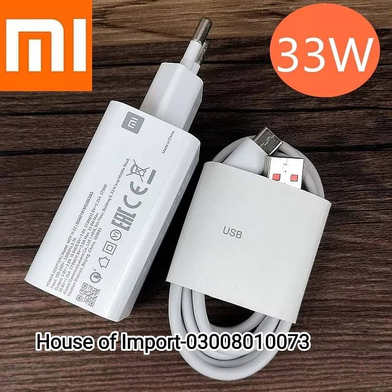 Mobile Charger for Mi Xiaomi or Redmi All Mobiles | Adopter & Cable (F 4