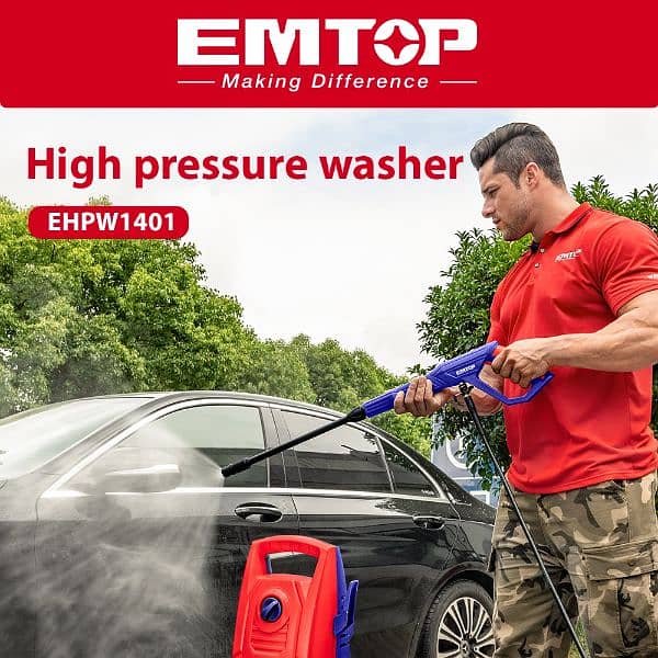 Auto Stop High Pressure Car Washer Cleaner Machine - 130 Bar 8