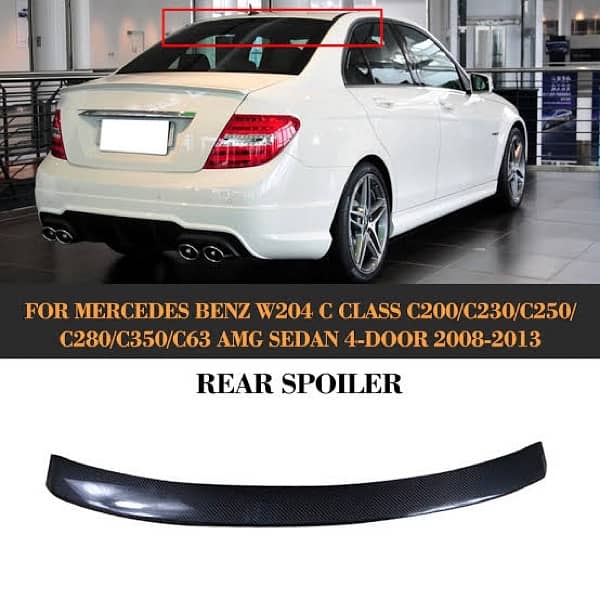 Mercedes Benz W204 Roof Spoiler Available 0