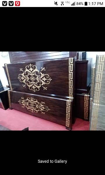 double bed king size , bed set , wooden , bedroom set 3