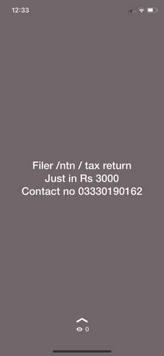 Filer / ntn / tax return