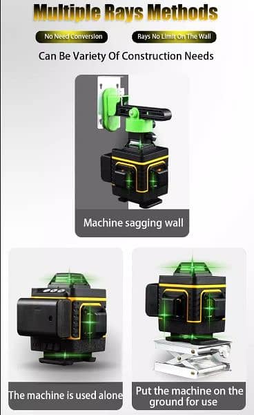 Box Pack New Self Green Laser Level 16 Line 4D 5