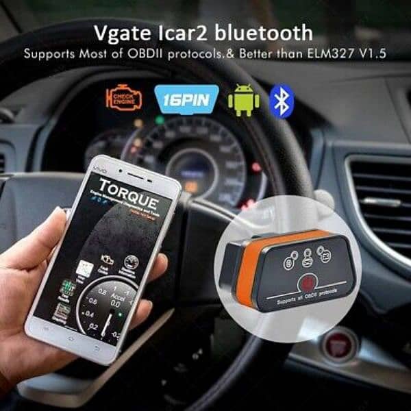 Vgate iCar 3 Bluetooth& Wifi OBD2 Scanner Scan Tools Interface Ada 0