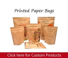 White Kraft Paper bags with brand customisation and packing facilities